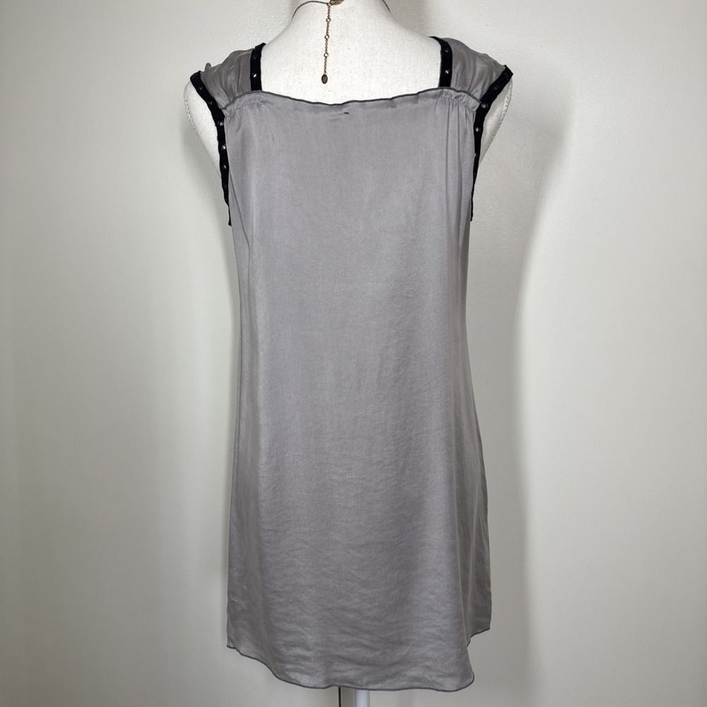 SALVAGE Vintage Silk Mini Dress Women's Sz M Grunge Punk Y2K Whimsigoth Babydoll - Picture 9 of 15